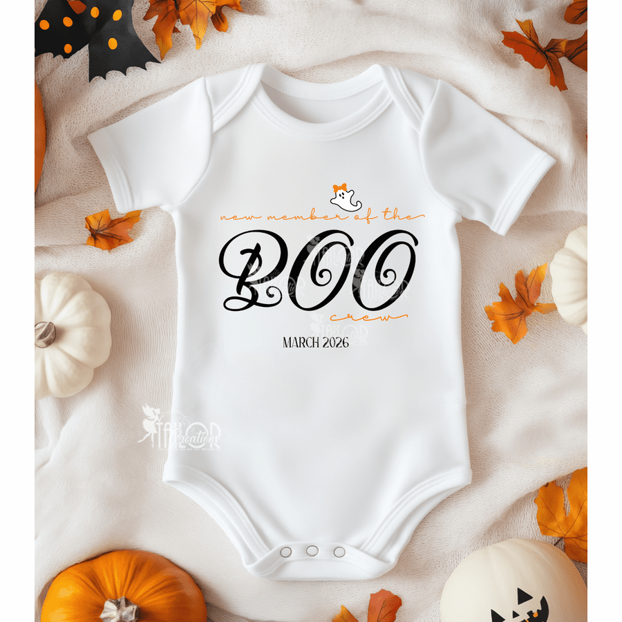 Halloween Baby Announcement Bodysuit - Boo Pregnancy Announcement Outfit Gift Set