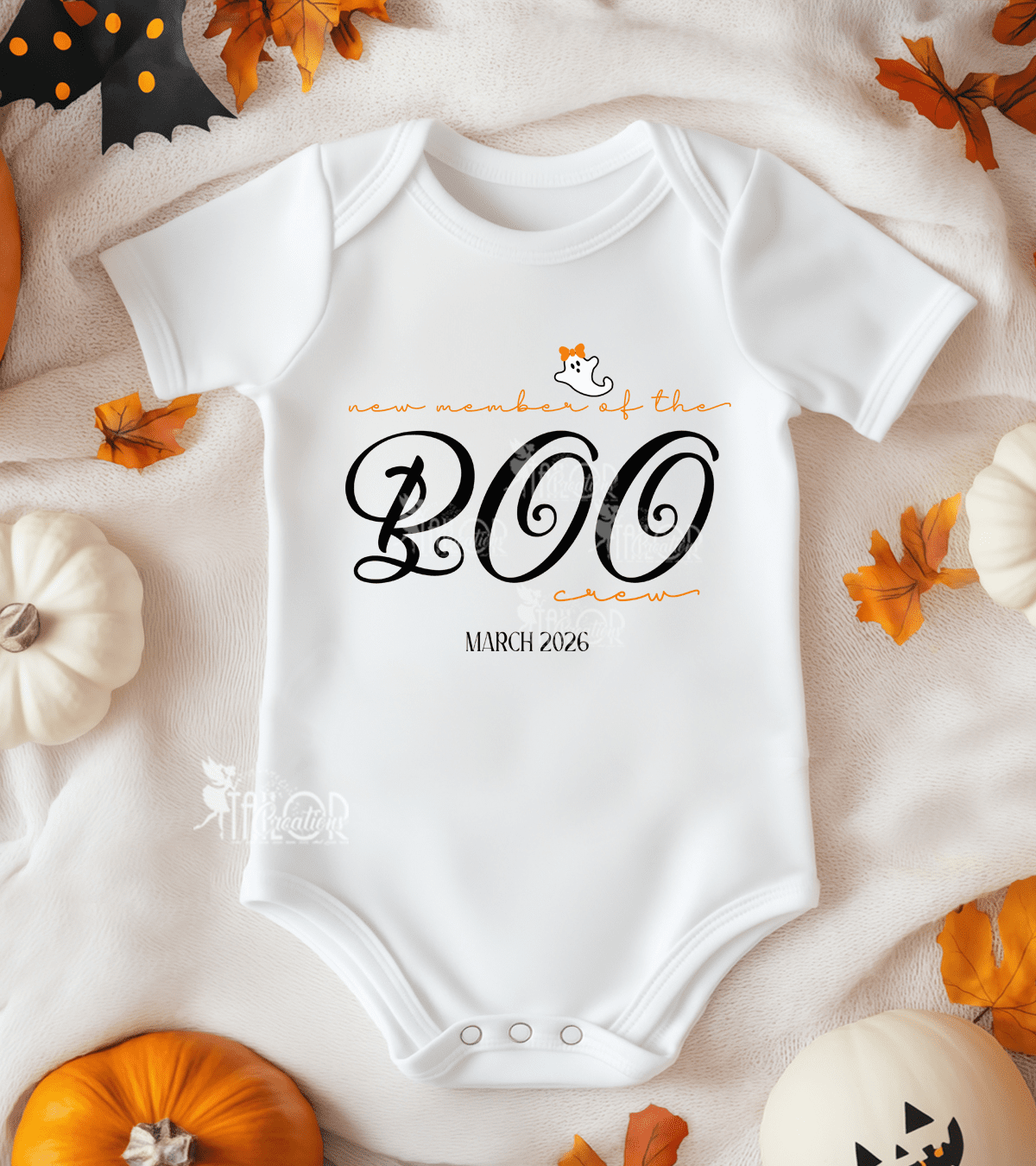 Halloween Baby Announcement Bodysuit - Boo Pregnancy Announcement Outfit Gift Set