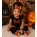 Halloween Orange Sequin Bow and Black Leg Warmers Set - Orange and Black Sequin Bow Leg Warmers