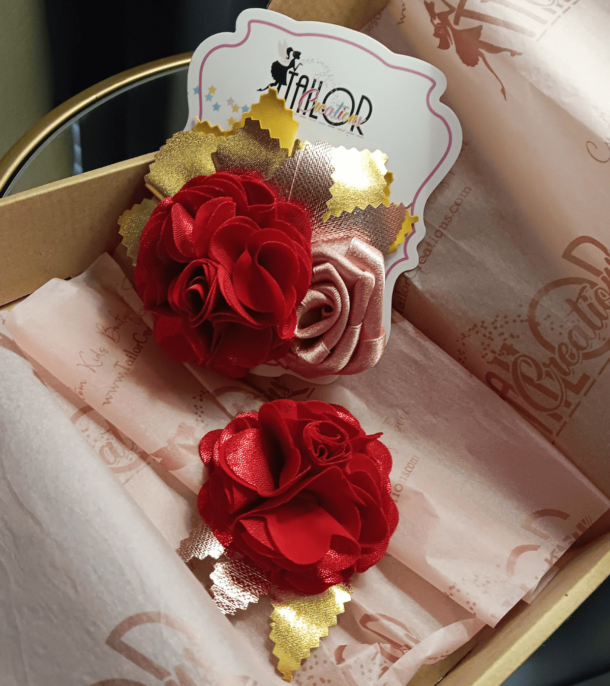 Handmade Metallic Flower Hair Clip for Toddler Baby Girls - Floral Baby Girl Headband Cluster