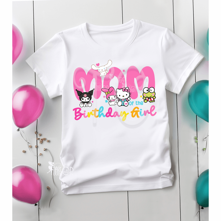 Hello Kitty and Friends Matching Family Birthday Party Tees - Sanrio Matching Birthday Shirts