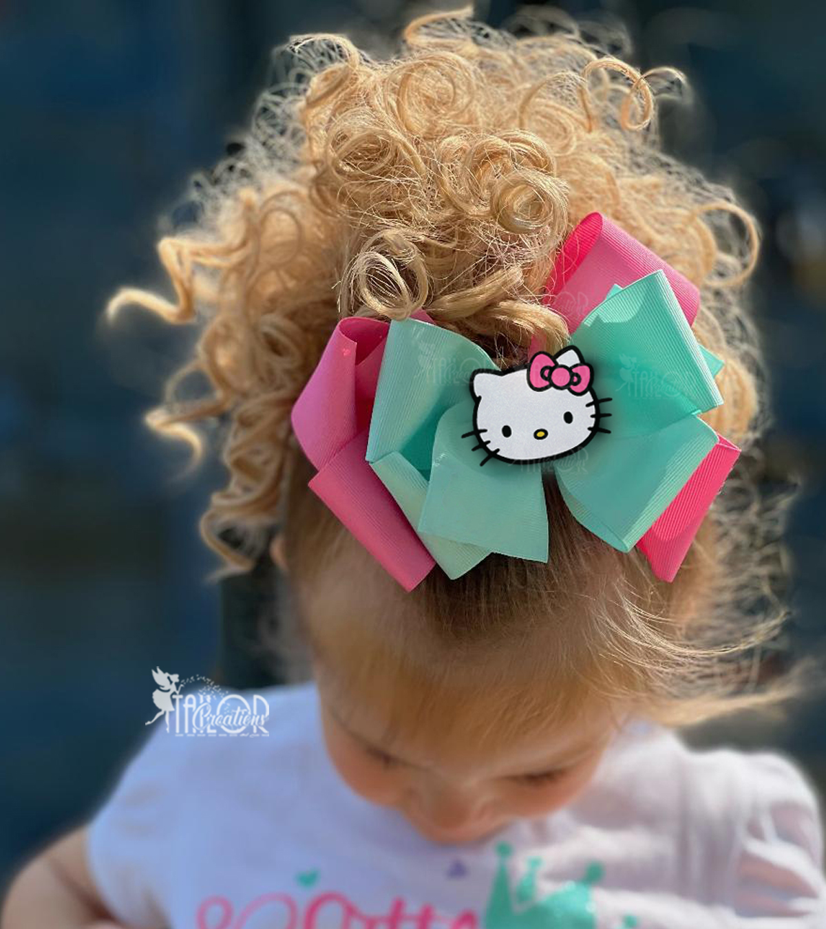 Hello Kitty Stacked Hair Bow for Toddler Girl Kids - Kawaii Hair Bow Character Choice