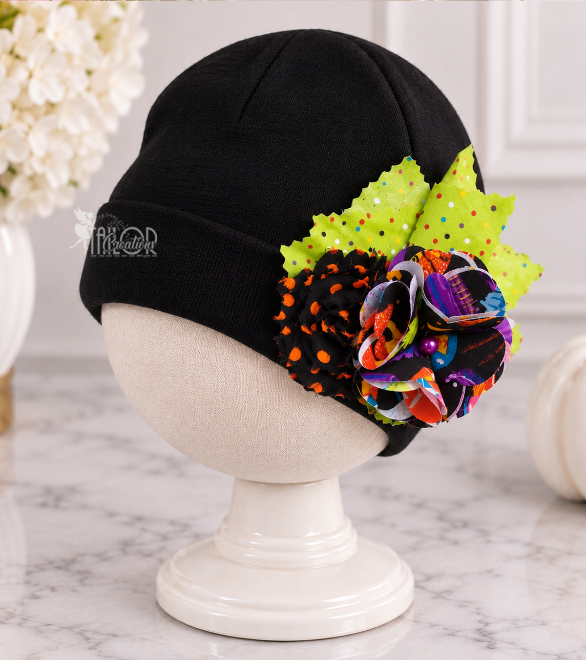 Hocus Pocus Inspired Newborn Baby Beanie Hat - Boutique Halloween Newborn Hospital Hats