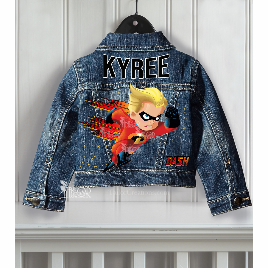 Incredibles Dash Denim Jacket - Incredibles Custom Name Jean Jacket