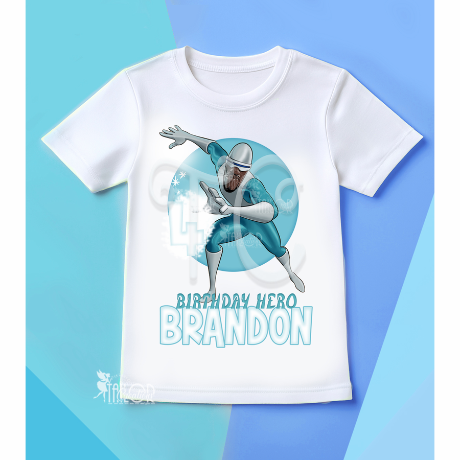 Incredibles Frozone Birthday Party Tee Shirt - Frozone Birthday Party Outfit Ideas