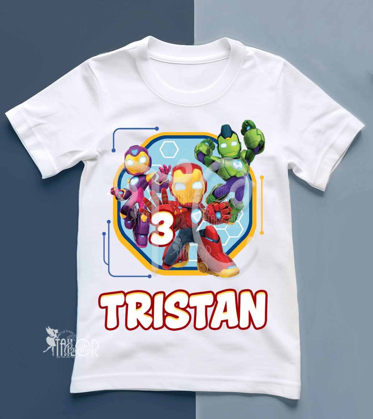 Iron man and His Awesome Friends Birthday Tee Shirt - Iron Man Birthday Party Outfit