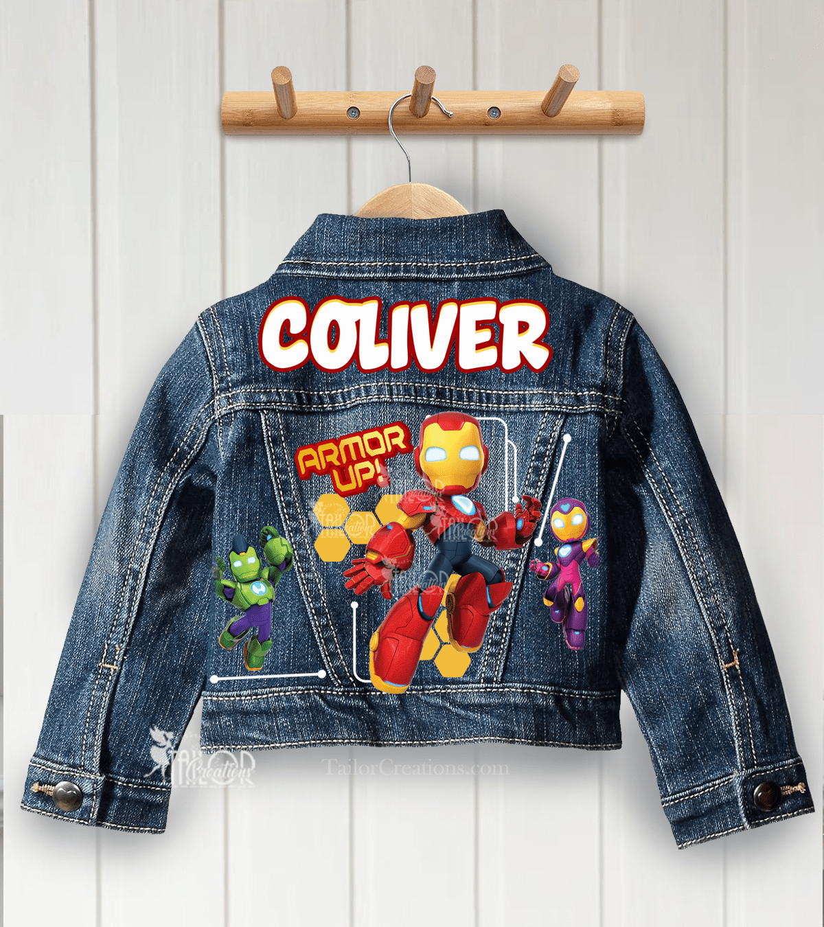 Iron Man and His Awesome Friends Jacket - Superhero Custom Name Jacket Toddler Kids