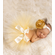 Ivory and Gold Newborn Baby Girl Tutu Headband Set - Gold Newborn Tutu and Headband