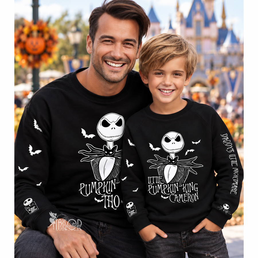 Jack Skellington Custom Sweatshirt Toddler Adults - Disneyland Nightmare Before Christmas Sweatshirt Outfit