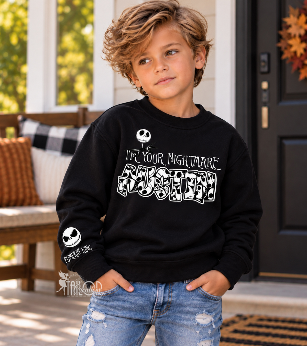 Jack Skellington Custom Sweatshirt Toddler Boy Kids - Nightmare Before Christmas Sweatshirt Kids