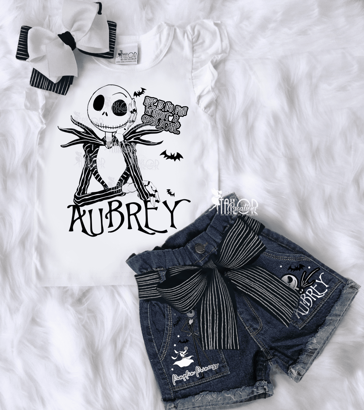 Jack Skellington Inspired Outfit Baby Toddler - Nightmare Before Christmas Birthday Outfit