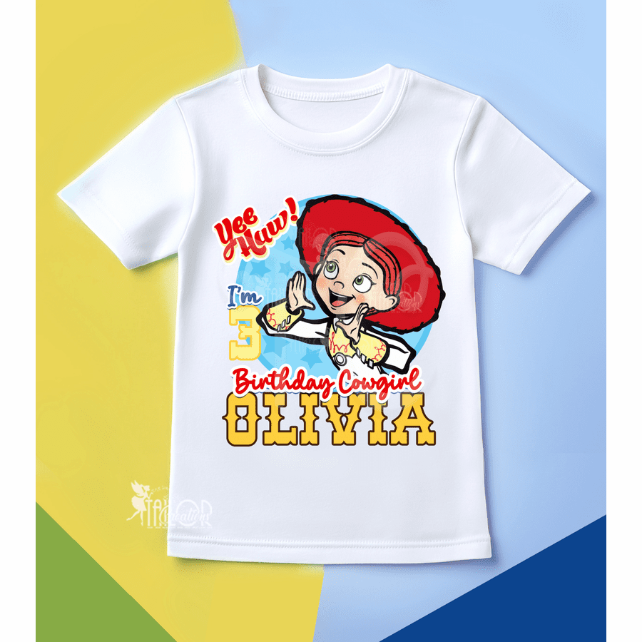 Jessie Cowgirl Toy Story Custom Birthday T Shirt - Cowgirl Birthday Outfit 