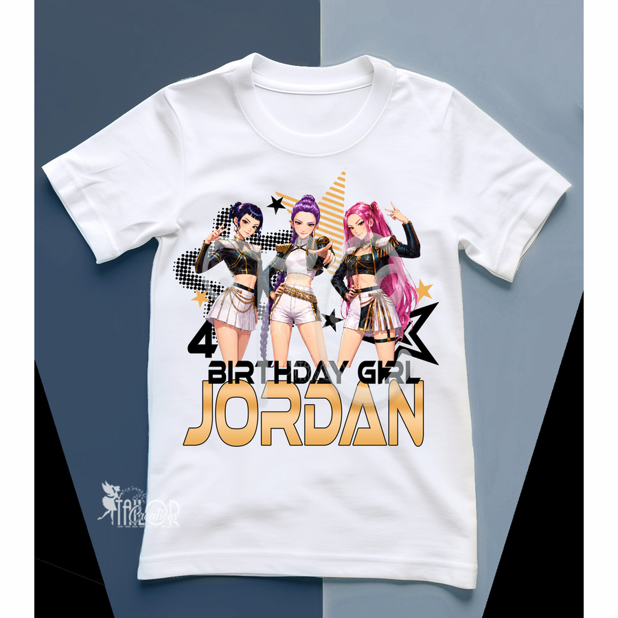 K Pop Golden Demon Hunters Birthday Fan Tee Shirt - K Pop Demon Hunters Birthday Outfit