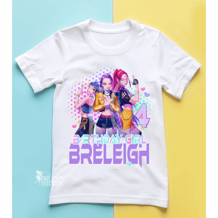 K Pop Demon Hunters Birthday Tee Shirt Outfit - K Pop Demon Hunters Birthday Outfit