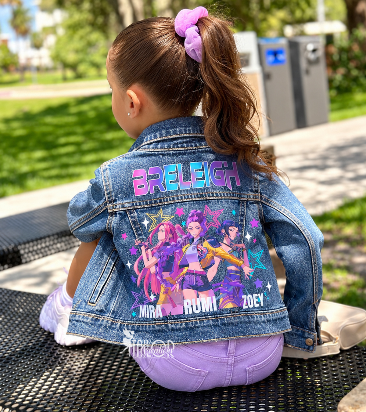 K Pop Huntrix Denim Jacket - Huntrix K Pop Birthday Girl Outfit Denim Jacket