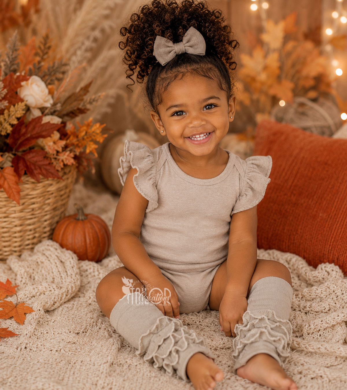 Khaki Ruffle Leg Warmers  for Baby and Toddler Kids - Boutique Leg Warmers for Kids