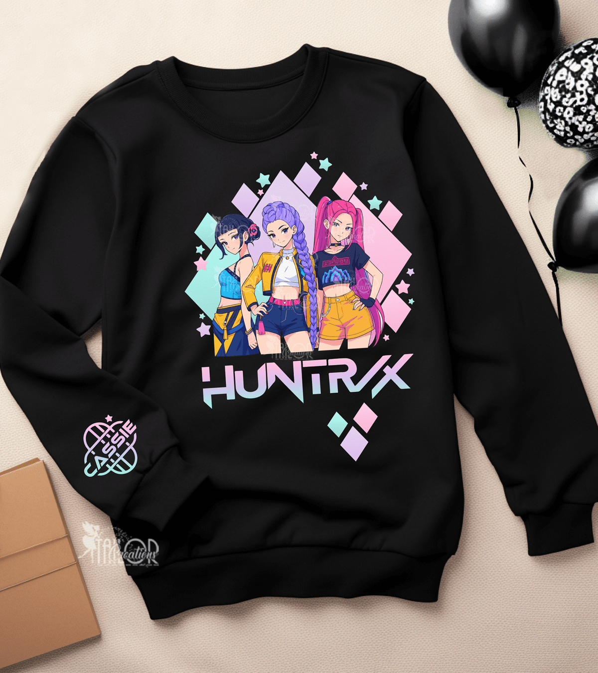 Kpop Demon Hunter Sweatshirt Kids - Huntrix Girl Sweatshirt Crewneck Gift Idea