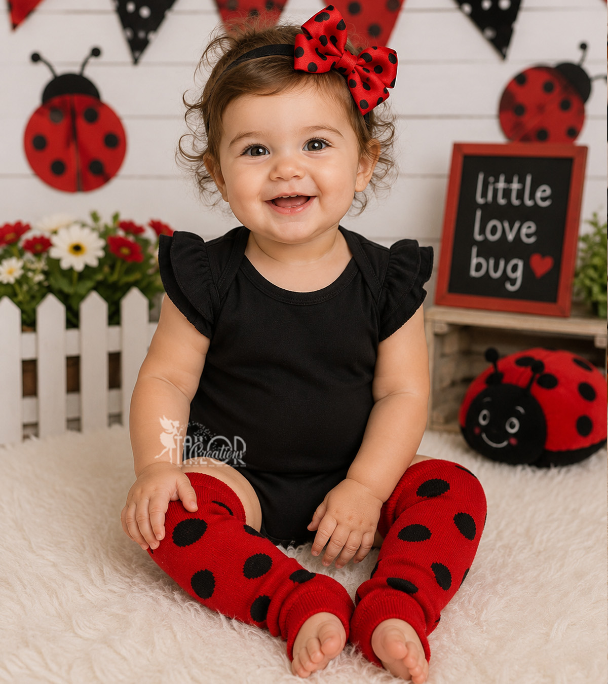 Ladybug Polka Dot Leg Warmers for Baby Toddler Girls - Polka Dot Leg Warmers for Kids