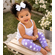 Lavender and White Polka Dot Bow Leg Warmers - Little Girls Ballet Warmers Toddler Baby