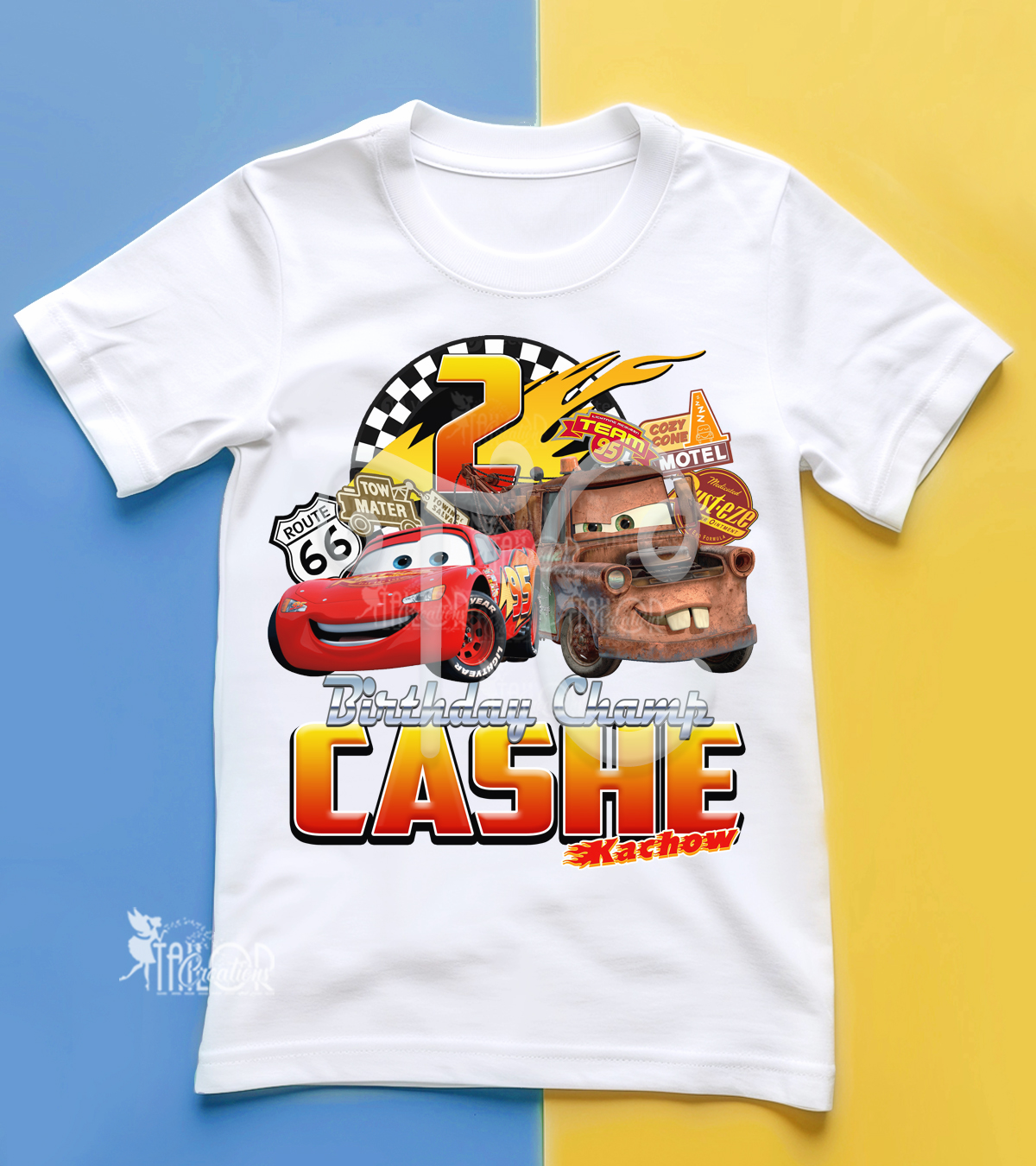 Lightning McQueen and Mater Birthday Tee Shirt - Disney Cars Birthday Boy Birthday Party Outfit Ideas