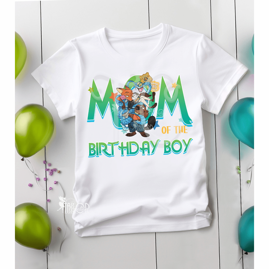 Zootopia Matching Birthday Tee Shirt Outfit - Zootopia Birthday Party Tee Shirt for Adults