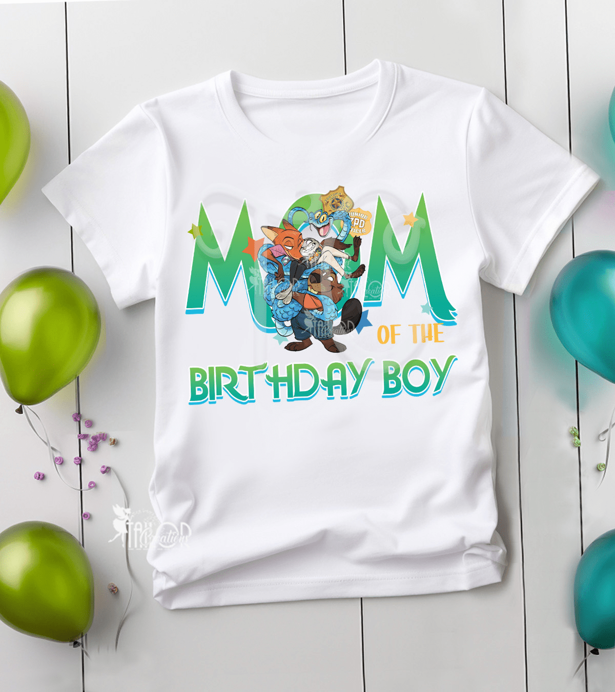 Zootopia Matching Birthday Tee Shirt Outfit - Zootopia Birthday Party Tee Shirt for Adults