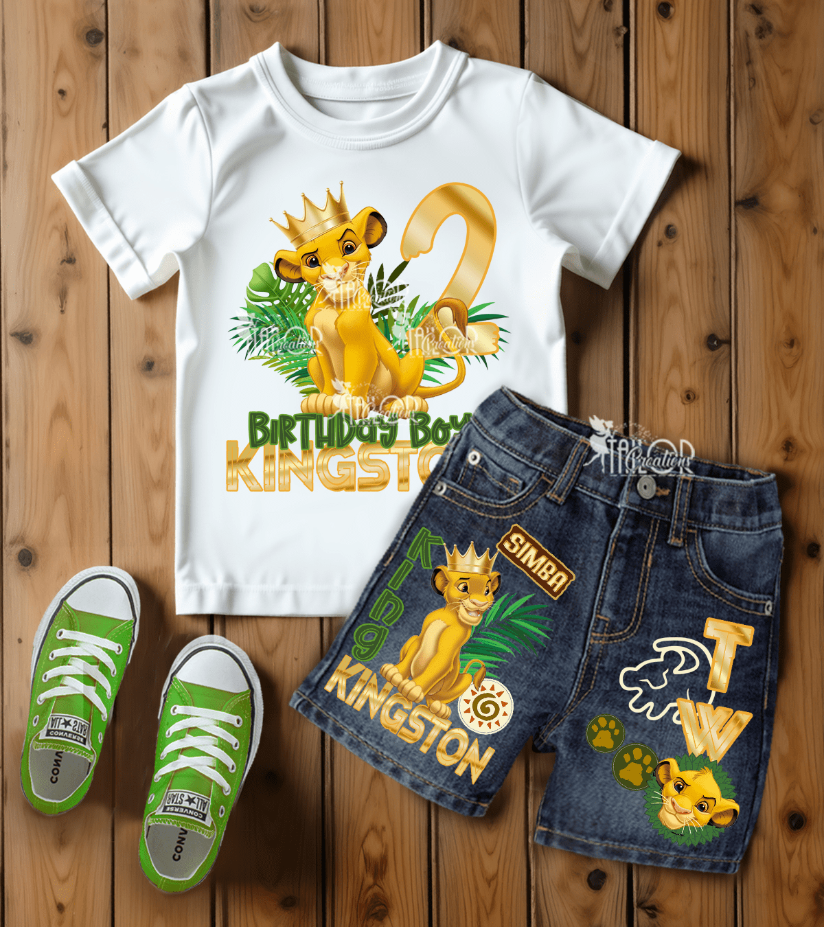 Lion King Birthday Outfit - Custom Denim Birthday Outfit Kid - Lion King Birthday Shirt