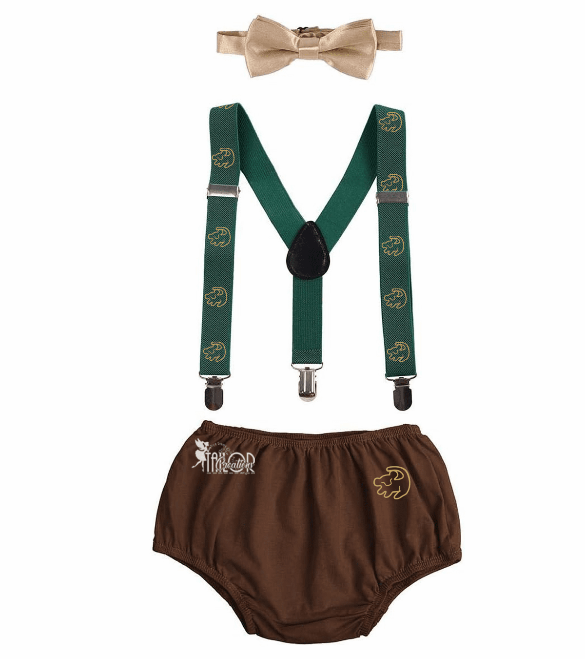 Lion King Cake Smash Outfit - Lion King Half Birthday Outfit - Lion King Suspenders
