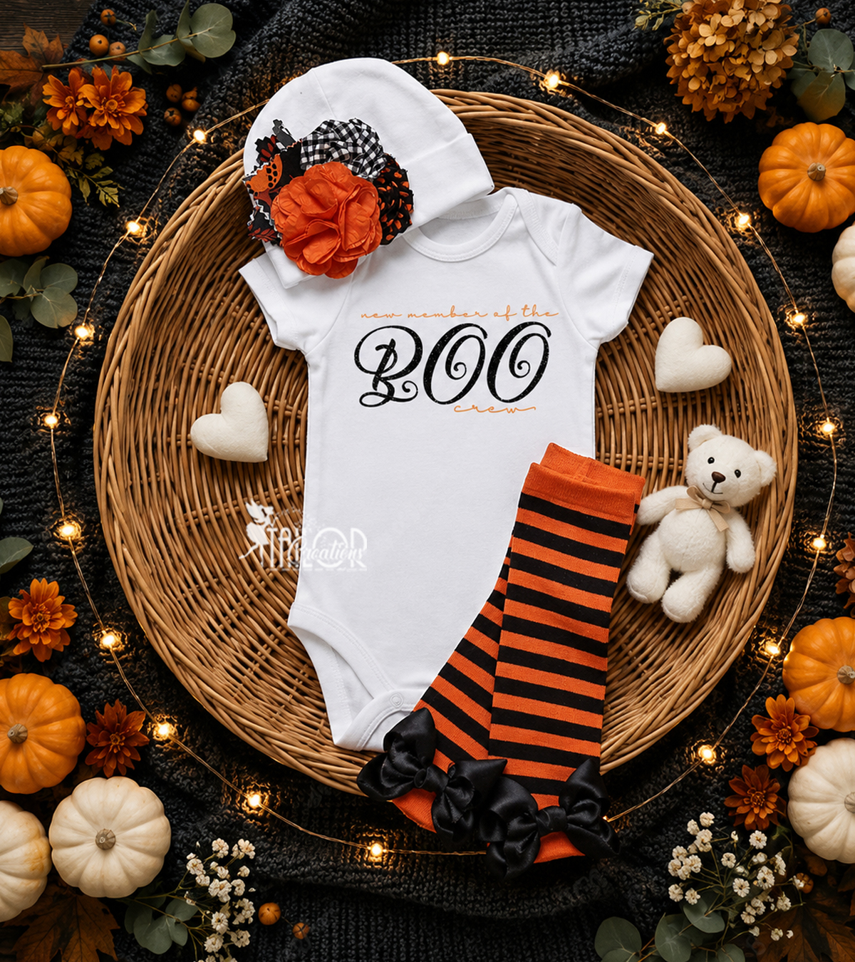 Little Boo Bash Halloween Baby Girl Newborn Outfit - My First Halloween Baby Girl Gift Box Set