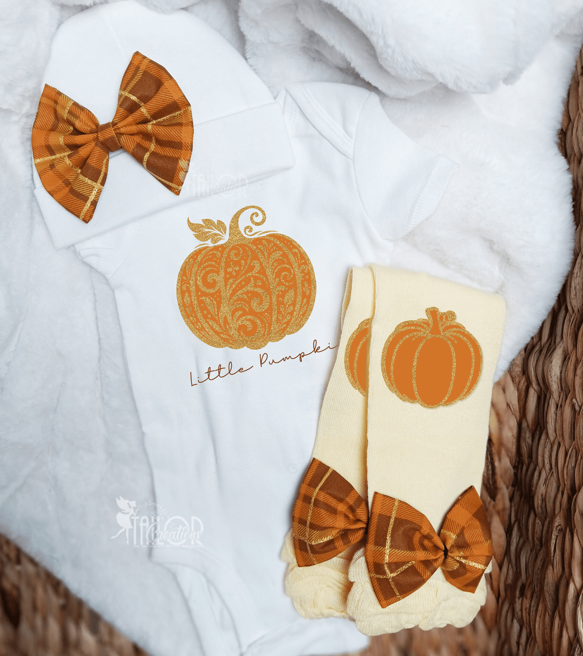 Little Pumpkin Baby Girl Outfit - Fall Coming Home Outfit - Fall Baby Shower Gift Box Set 