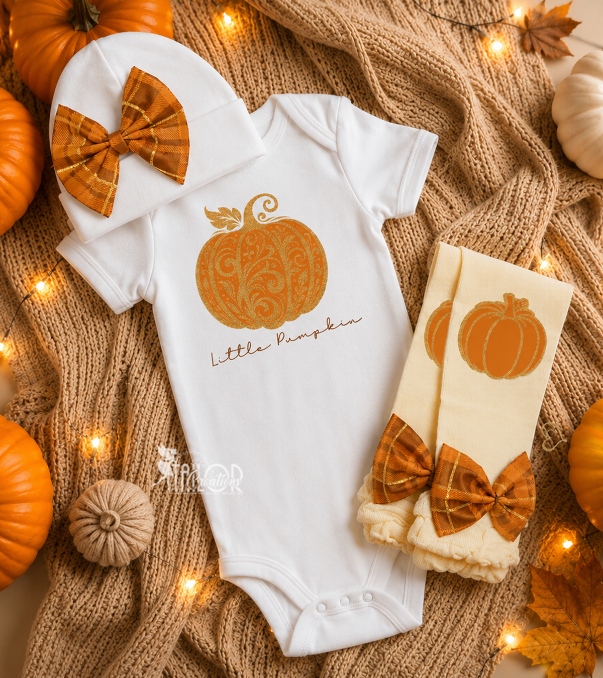 Little Pumpkin Baby Girl Outfit - Fall Coming Home Outfit - Fall Baby Shower Gift Box Set 
