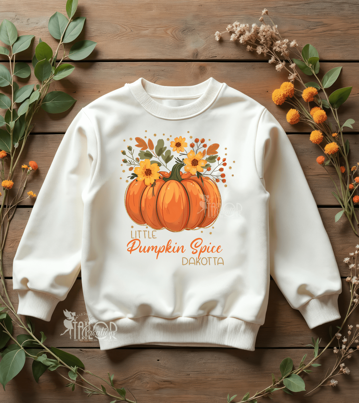 Little Pumpkin Spice Sweater Toddler Girls Outfit - Fall Pumpkin Patch Outfit with Leggings for Kids