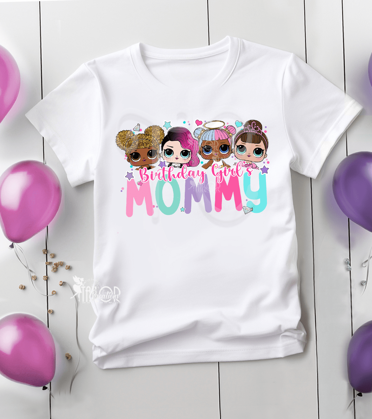 LOL Dolls Birthday Tee Shirt - Dolls Family Birthday Party Tee Shirts 