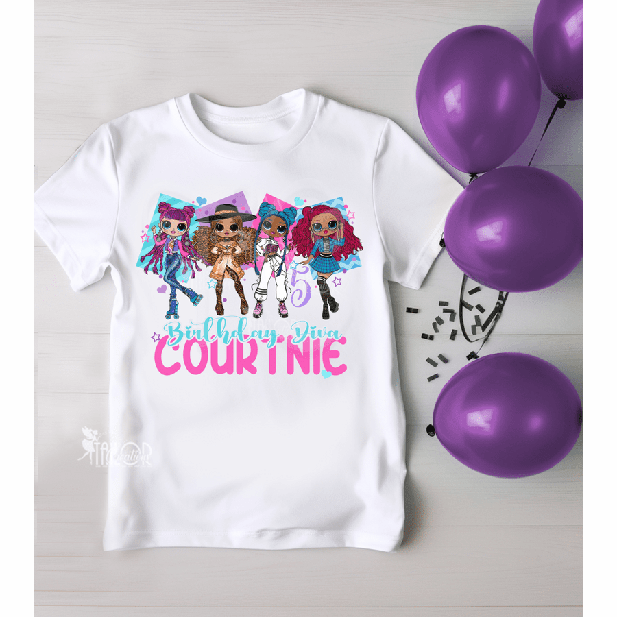 Lol Surprise OMG Dolls Birthday T Shirt - Lol OMG Dolls Birthday Outfit for Girls