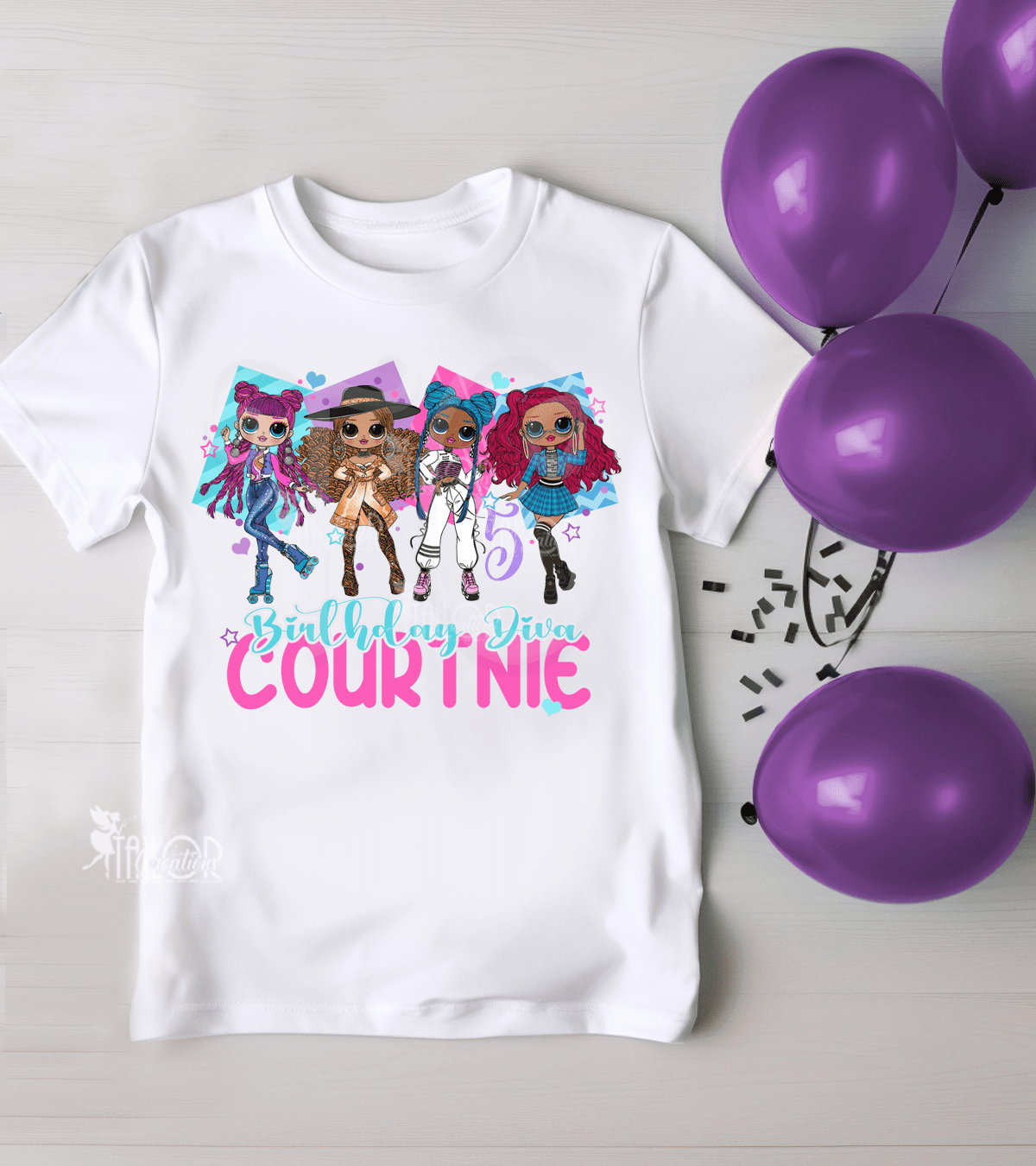 Lol Surprise OMG Dolls Birthday T Shirt - Lol OMG Dolls Birthday Outfit for Girls