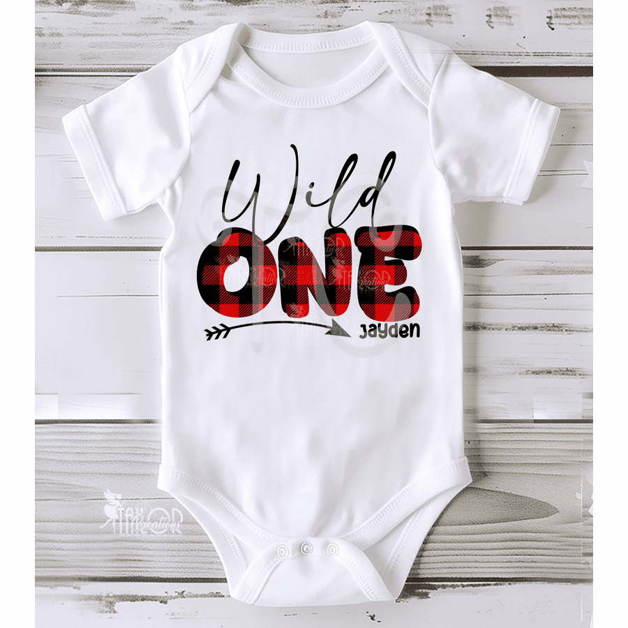 Lumberjack Birthday Bodysuit - Buffalo Plaid Birthday Party Outfit Toddler Boys