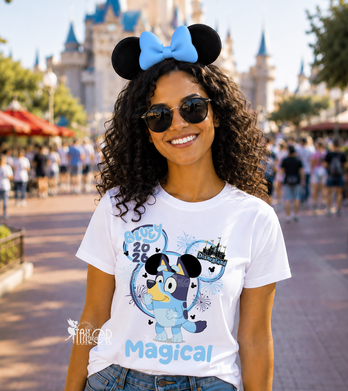 Magic Park Disney Bluey Custom Shirt - Disneyland Bluey Matching Family Tee Shirts