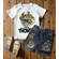 Mandalorian Grogu Custom Denim Birthday Party Outfit for Boy- Star Wars Shorts Set for Kids