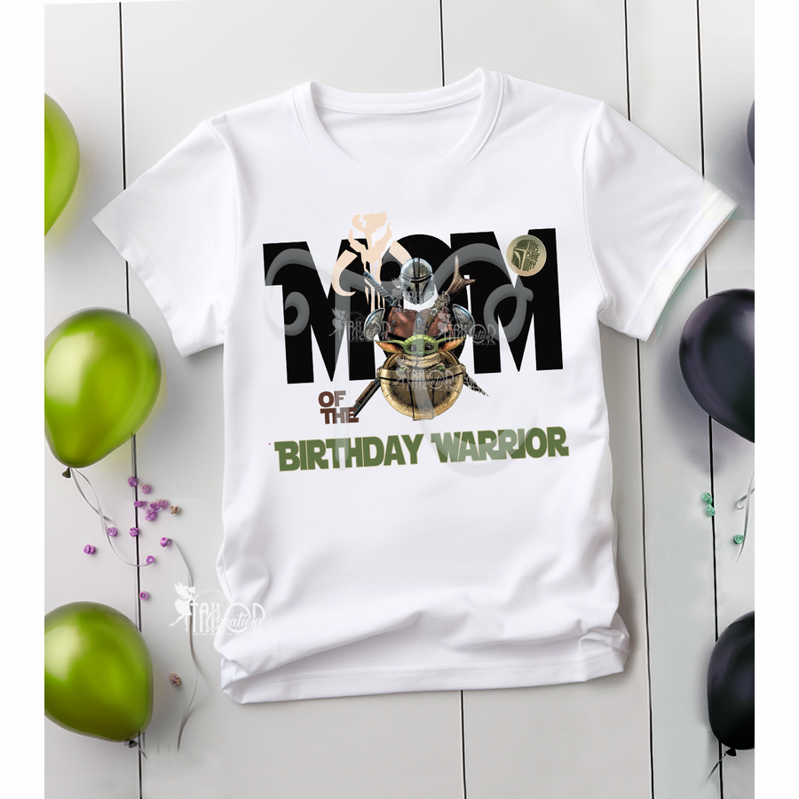 Mandalorian Yoda Matching Family Birthday Party Tee Shirt - Disney Star Wars Matching Family Tees