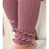 Mauve Dusty Rose Bow Ruffle Leggings Toddler Kids - Fall Boutique Bow Ruffle Leggings for Girls