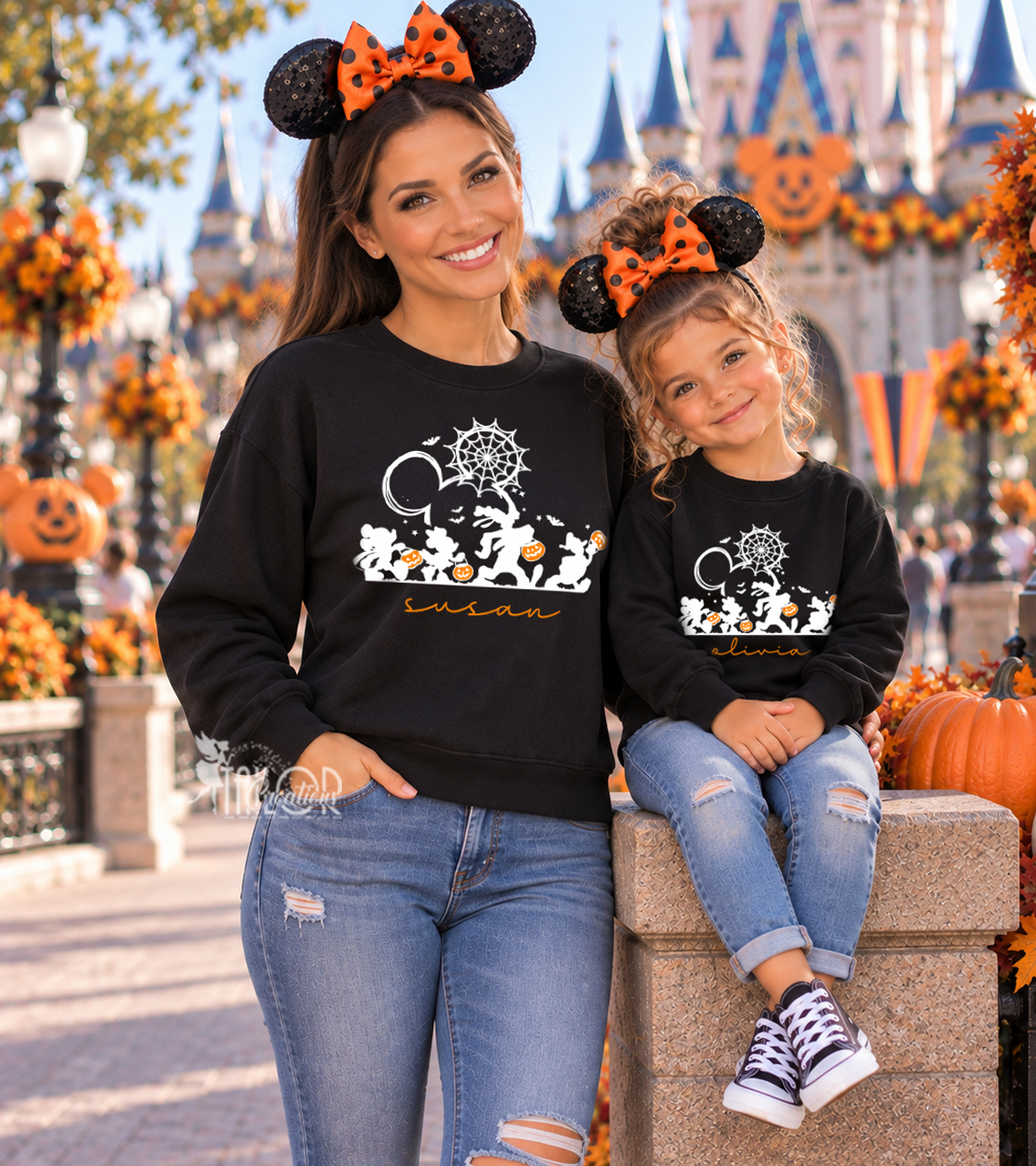 Mickey and Friends Disneyland Trick or Treat Sweatshirt - Disney World Custom Halloween Sweatshirt