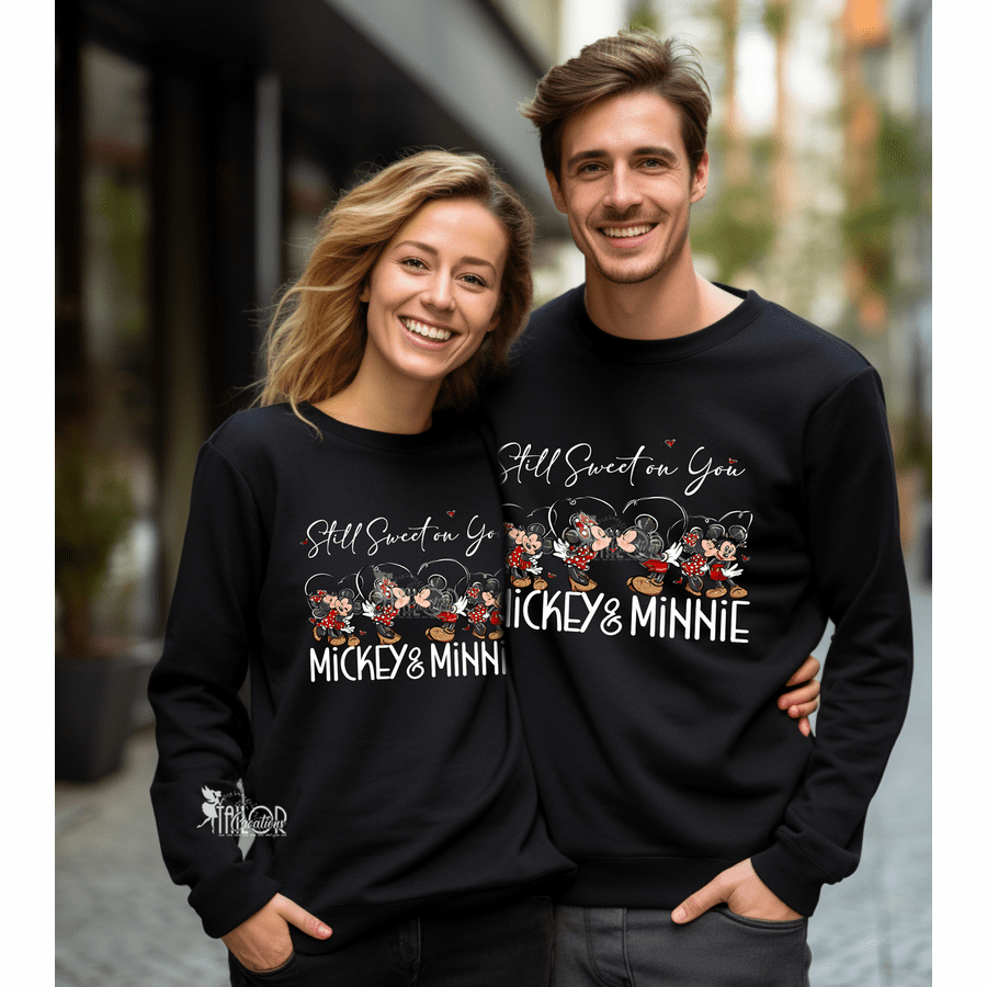 Disney Mickey and Minnie Matching Couple Disneyland Sweatshirt - Disney Matching Hoodies