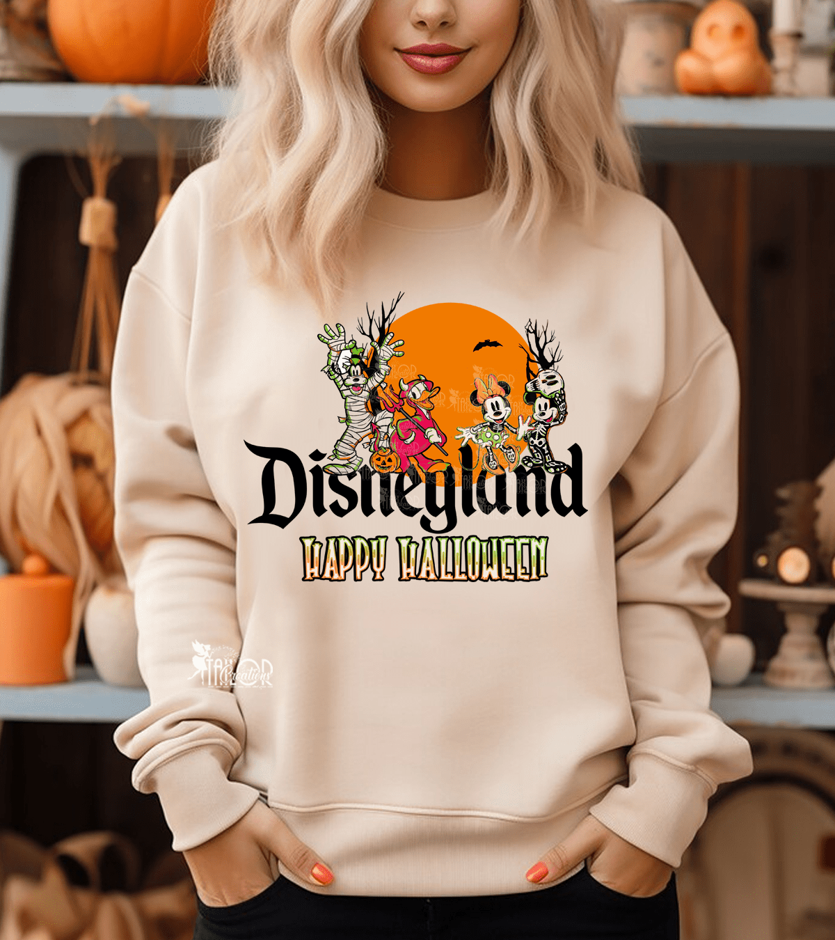 Mickey & friends Halloween Sweatshirt Tee - Disneyland Sweatshirts Halloween Tee Shirt