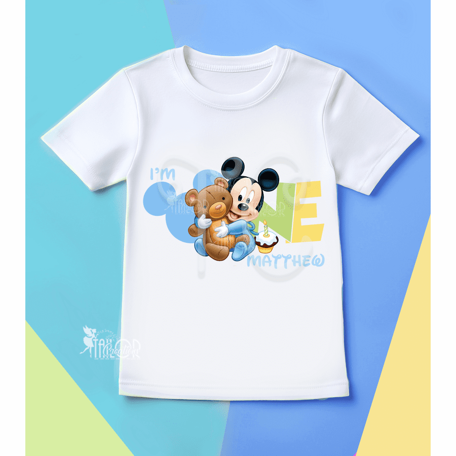 Baby Mickey Mouse First Birthday Shirt for Boys - Baby Mickey Mouse First Birthday Outfit