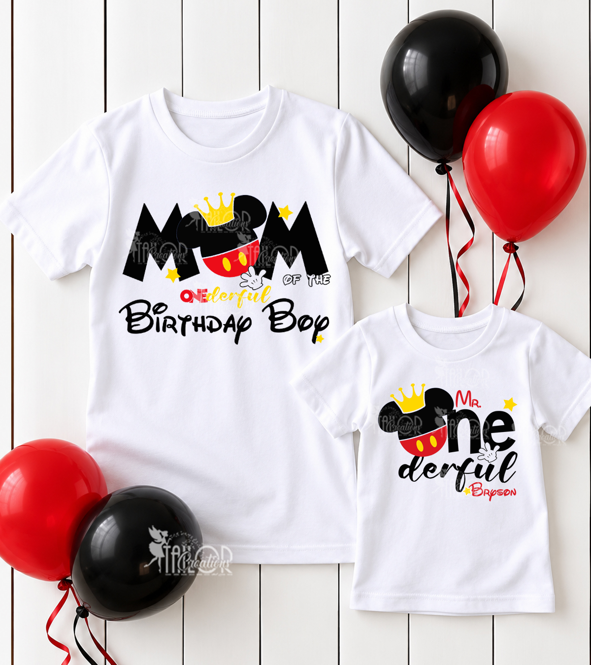 Mickey Mouse First Birthday Matching Family Birthday Shirts - Mickey Mr Onederful Birthday Shirt Matching Outfit