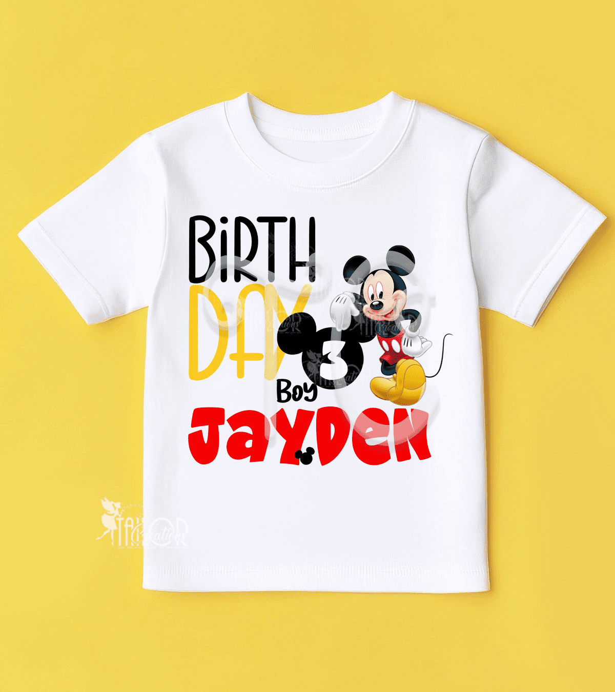 Mickey Mouse Personalized Birthday Party Tees Shirt - Mickey Birthday Party Outfit Boys