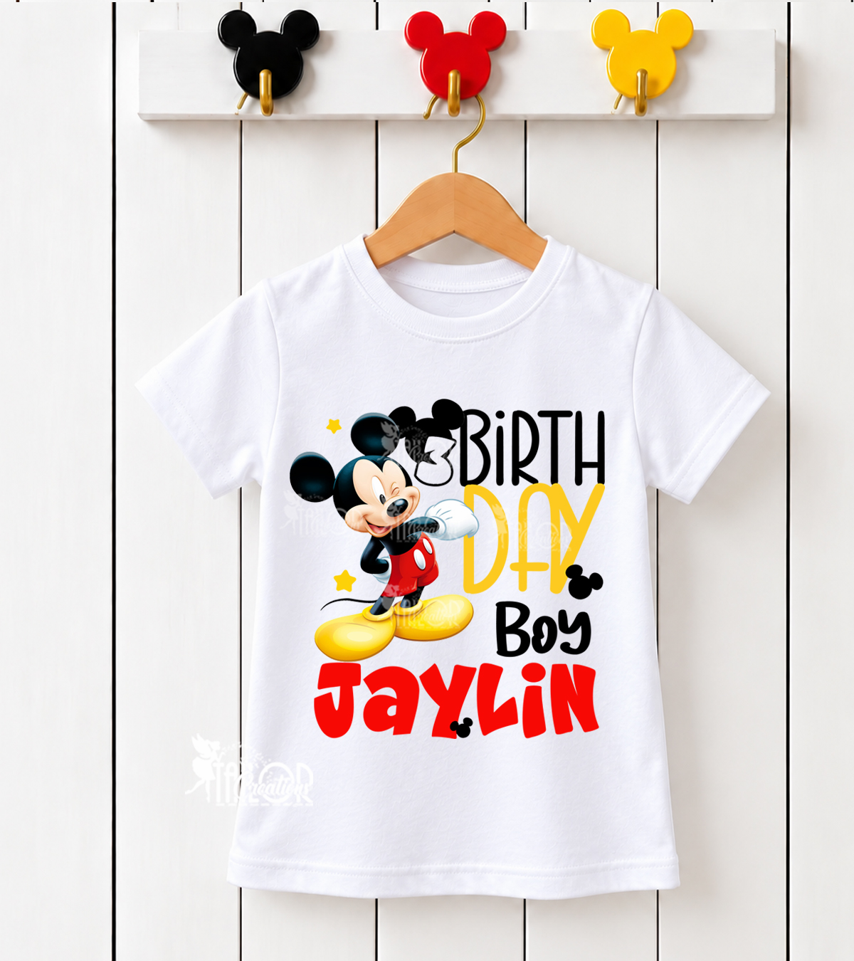 Mickey Mouse Personalized Birthday Party Tees Shirt - Mickey Birthday Party Outfit Boys