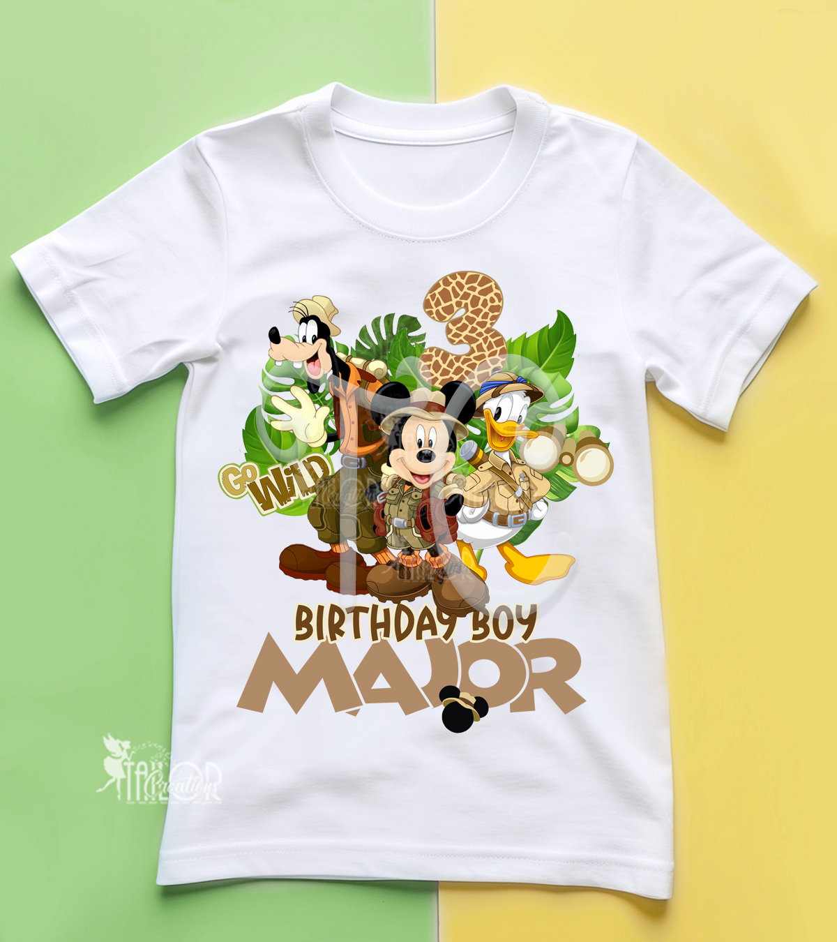 Mickey Mouse Safari Birthday Party Tee Shirt - Mickey Safari Birthday Party Outfit Ideas