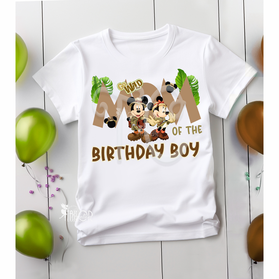 Mickey Mouse Safari Matching Family Birthday Party Tee Shirt - Mickey Safari Birthday Party Outfit Ideas