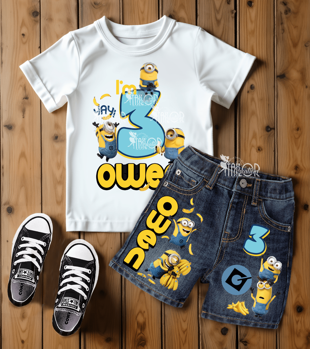 Minions Birthday Outfit for Boys - Custom Minions Birthday Party Outfit Gift
